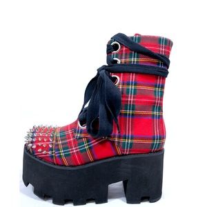 Dolls Kill - Combat Rock Spike Platform Boot